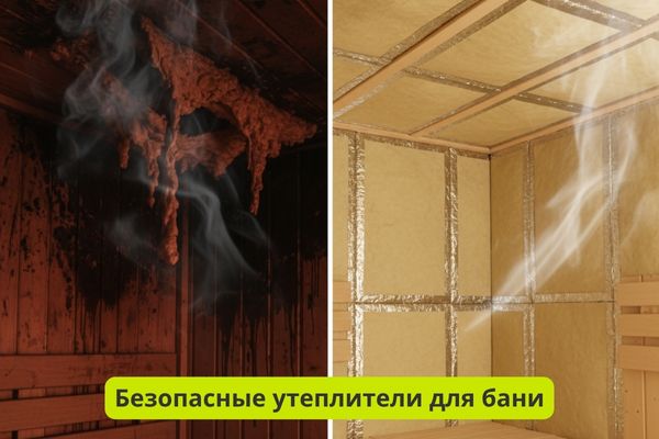 Безопасные утеплители для бани фото